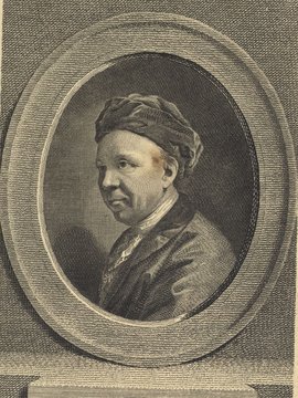 Porträt von Hiller, Johann Adam  (Neue Bibliothek der schönen Wissenschaften., 1775, 17. Bd., 1. St., ungez. Bl. am Anf. d. Bandes. [Zuschnitt auf Schmuckrahmen])