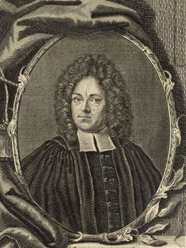 Porträt von Chladni, Martin  (Deutsche Acta Eruditorum., 1717, 49. T., ungez. Bl. am Anf. d. Bandes. [Zuschnitt auf Schmuckrahmen])