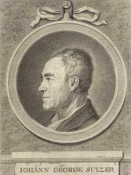 Porträt von Sulzer, Johann Georg  (Litteratur- u. Theater-Zeitung., 1779, 2. T., ungez. Bl. am Anf. d. 2. Teils. [Zuschnitt auf Schmuckrahmen])