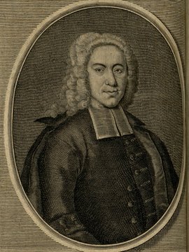 Porträt von Baumgarten, Siegmund Jakob  (Zuverläßige Nachrichten von dem gegenwärtigen Zustande der Wissenschaften., 1740, 6. T., ungez. Bl. vor S. 373. [Zuschnitt auf Schmuckrahmen])