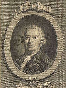 Porträt von Rolle, Johann Heinrich  (Neue Bibliothek der schönen Wissenschaften., 1782, 27. Bd., 1. St., ungez. Bl. am Anf. d. Bandes. [Zuschnitt auf Schmuckrahmen])