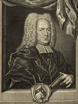 Porträt von Liebknecht, Johann Georg  (Deutsche Acta Eruditorum., 1734, 185. T., ungez. Bl. vor S. 305. [Zuschnitt auf Schmuckrahmen])