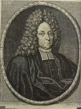Porträt von Pfaff, Johann Christoph  (Die Gelehrte Fama, welche den gegenwärtigen Zustand der gelehrten Welt und sonderlich derer deutschen Universitäten entdecket., 1718, 63/64. T., ungez. Bl. am Anf. d. Stückes. [Zuschnitt auf Schmuckrahmen])