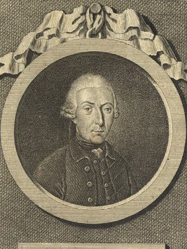 Porträt von Wiegleb, Johann Christian  (Allgemeine deutsche Bibliothek., 1780, 42. Bd., 1. St., ungez. Bl. am Anf. d. Bandes. [Zuschnitt auf Schmuckrahmen])