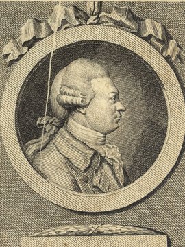 Porträt von Pallas, Peter Simon  (Allgemeine deutsche Bibliothek., 1783, 55. Bd., 1. St., ungez. Bl. am Anf. d. Bandes. [Zuschnitt auf Schmuckrahmen])