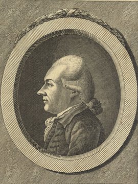 Porträt von Ferber, Johann Jacob  (Allgemeine deutsche Bibliothek., 1780, 41. Bd., 1. St., ungez. Bl. am Anf. d. Bandes. [Zuschnitt auf Schmuckrahmen])