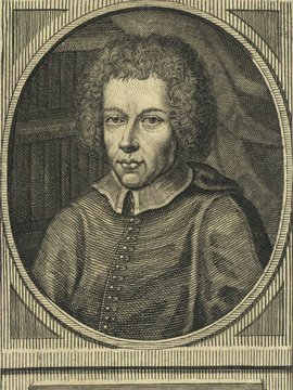 Porträt von Gravina, Gianvincenzo  (Neuer Bücher-Saal der gelehrten Welt., 1712, 13. Oeffn., ungez. Bl. am Anf. d. Bandes. [Zuschnitt auf Schmuckrahmen])