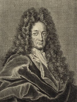 Porträt von Graeve, Gottfried  (Deutsche Acta Eruditorum., 1719, 61. T., ungez. Bl. am Anf. d. Bandes. [Zuschnitt auf Schmuckrahmen])