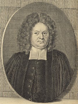 Porträt von Wernsdorf, Gottlieb  (Deutsche Acta Eruditorum., 1724, 94. T., ungez. Bl. vor S. 685. [Zuschnitt auf Schmuckrahmen])