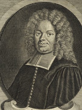 Porträt von Basnage de Beauval, Jacques  (Deutsche Acta Eruditorum., 1727, 130. T., ungez. Bl. vor S. 685. [Zuschnitt auf Schmuckrahmen])