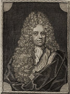 Porträt von Besser, Johann von  (Neue Bibliothec oder Nachricht und Urtheile von neuen Büchern., 1711, 15. St., ungez. Bl. vor S. 367. [Zuschnitt auf Schmuckrahmen])