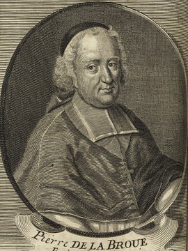 Porträt von La Broüe, Pierre de  (Deutsche Acta Eruditorum., 1726, 120. T., ungez. Bl. vor S. 817. [Zuschnitt auf Schmuckrahmen])