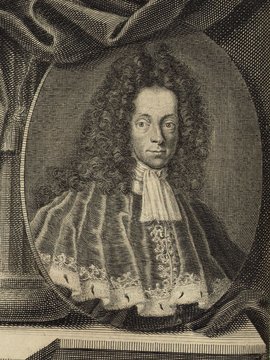 Porträt von Lehmann, Johann Christian  (Deutsche Acta Eruditorum., 1717, 46. T., ungez. Bl. vor S. 685. [Zuschnitt auf Schmuckrahmen])