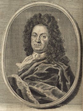 Porträt von Köhler, Johann David  (Deutsche Acta Eruditorum., 1722, 81. T., ungez. Bl. vor S. 609. [Zuschnitt auf Schmuckrahmen])
