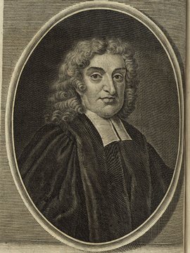 Porträt von Flamsteed, John  (Deutsche Acta Eruditorum., 1738, 220. T., ungez. Bl. vor S. 229. [Zuschnitt auf Schmuckrahmen])