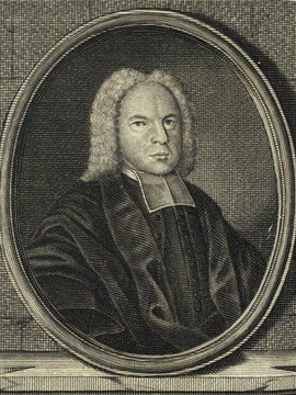 Porträt von Bernhold, Johann Balthasar  (Fränckische Acta Erudita et Curiosa., 1727, 9. Slg., ungez. Bl. vor S. 595. [Zuschnitt auf Schmuckrahmen])