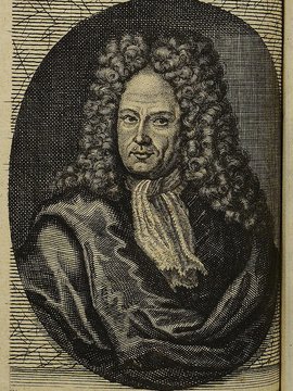 Porträt von Harpprecht, Ferdinand Christoph  (Die Gelehrte Fama, welche den gegenwärtigen Zustand der gelehrten Welt und sonderlich derer deutschen Universitäten entdecket., 1712, 22. T., ungez. Bl. am Anf. d. Stückes. [Zuschnitt auf Schmuckrahmen])