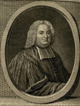 Porträt von Rivard, Dominique François  (Zuverläßige Nachrichten von dem gegenwärtigen Zustande der Wissenschaften., 1756, 201. T., ungez. Bl. vor S. 628. [Zuschnitt auf Schmuckrahmen])