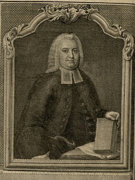 Porträt von Kraft, Friedrich Wilhelm  (Zuverläßige Nachrichten von dem gegenwärtigen Zustande der Wissenschaften., 1754, 173. T., ungez. Bl. vor S. 316. [Zuschnitt auf Schmuckrahmen])