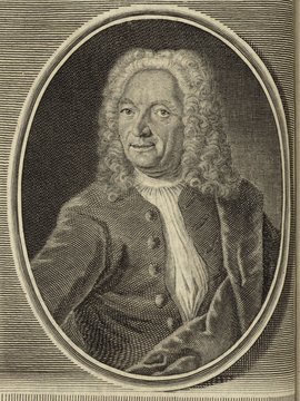 Porträt von Wedel, Johann Adolph  (Deutsche Acta Eruditorum., 1737, 210. T., ungez. Bl. vor S. 381. [Zuschnitt auf Schmuckrahmen])