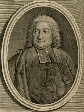 Porträt von Desfontaines, Pierre François Guyot  (Zuverläßige Nachrichten von dem gegenwärtigen Zustande der Wissenschaften., 1745, 71. T., ungez. Bl. vor S. 766. [Zuschnitt auf Schmuckrahmen])