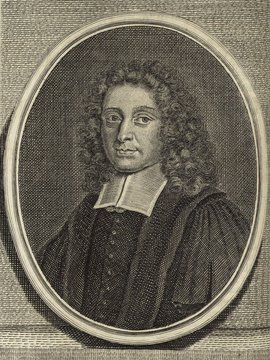 Porträt von Chauvin, Étienne  (Deutsche Acta Eruditorum., 1714, 27. T., ungez. Bl. vor S. 186. [Zuschnitt auf Schmuckrahmen])