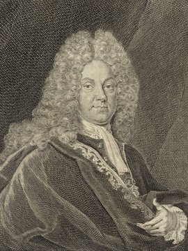 Porträt von Lange, Gottfried  (Deutsche Acta Eruditorum., 1719, 64. T., ungez. Bl. vor S. 229. [Zuschnitt auf Schmuckrahmen])