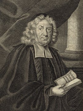 Porträt von Petersen, Johann Wilhelm  (Deutsche Acta Eruditorum., 1718, 58. T., ungez. Bl. vor S. 701. [Zuschnitt auf Schmuckrahmen])