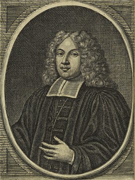 Porträt von Pipping, Heinrich  (Die Gelehrte Fama, welche den gegenwärtigen Zustand der gelehrten Welt und sonderlich derer deutschen Universitäten entdecket., 1711, 2. T., ungez. Bl. am Anf. d. Stückes. [Zuschnitt auf Schmuckrahmen])