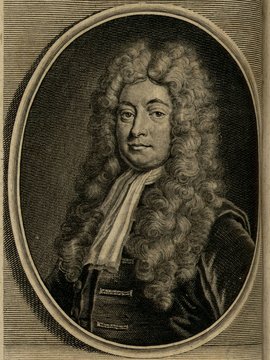 Porträt von Sloane, Hans  (Zuverläßige Nachrichten von dem gegenwärtigen Zustande der Wissenschaften., 1740, 5. T., S. 297. [Zuschnitt auf Schmuckrahmen])