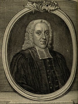 Porträt von Forstmann, Johann Gangolf Wilhelm  (Zuverläßige Nachrichten von dem gegenwärtigen Zustande der Wissenschaften., 1750, 129. T., ungez. Bl. vor S. 620. [Zuschnitt auf Schmuckrahmen])