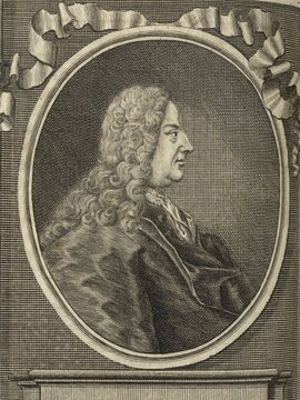 Porträt von Marmi, Anton Francesco  (Deutsche Acta Eruditorum., 1739, 236. T., ungez. Bl. vor S. 533. [Zuschnitt auf Schmuckrahmen])