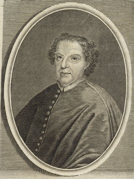 Porträt von Martí, Manuel  (Deutsche Acta Eruditorum., 1739, 229. T., ungez. Bl. am Anf. d. Bandes. [Zuschnitt auf Schmuckrahmen])