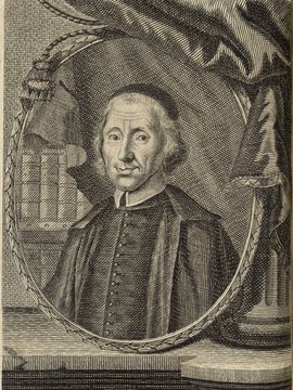 Porträt von Malebranche, Nicolas  (Deutsche Acta Eruditorum., 1716, 40. T., ungez. Bl. vor S. 229. [Zuschnitt auf Schmuckrahmen])