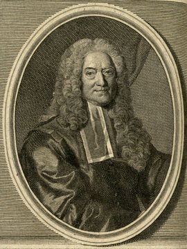 Porträt von Chicoyneau, François  (Zuverläßige Nachrichten von dem gegenwärtigen Zustande der Wissenschaften., 1746, 81. T., ungez. Bl. vor S. 622. [Zuschnitt auf Schmuckrahmen])