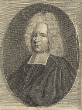 Porträt von Lenfant, Jacques  (Deutsche Acta Eruditorum., 1725, 102. T., ungez. Bl. vor S. 381. [Zuschnitt auf Schmuckrahmen])