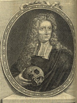 Porträt von Ruysch, Frederik  (Neuer Bücher-Saal der gelehrten Welt., 1713, 27. Oeffn., ungez. Bl. vor S. 149. [Zuschnitt auf Schmuckrahmen])