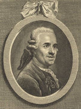 Porträt von Huber, Michael  (Neue Bibliothek der schönen Wissenschaften., 1776, 20. Bd., 1. St., ungez. Bl. am Anf. d. Bandes. [Zuschnitt auf Schmuckrahmen])