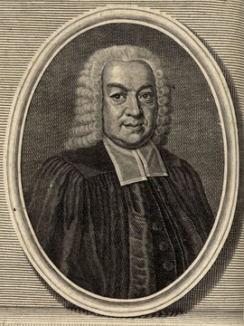 Porträt von Schelhorn, Johann Georg  (Zuverläßige Nachrichten von dem gegenwärtigen Zustande der Wissenschaften., 1748, 101. T., ungez. Bl. vor S. 316. [Zuschnitt auf Schmuckrahmen])