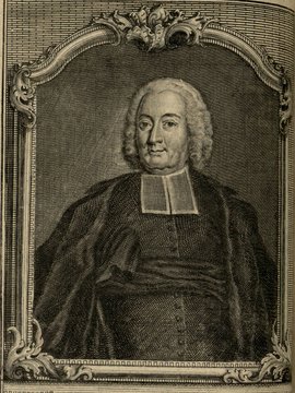 Porträt von Montgon, Charles Alexandre de  (Zuverläßige Nachrichten von dem gegenwärtigen Zustande der Wissenschaften., 1751, 136. T., ungez. Bl. vor S. 132. [Zuschnitt auf Schmuckrahmen])