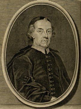 Porträt von Muratori, Lodovico Antonio  (Zuverläßige Nachrichten von dem gegenwärtigen Zustande der Wissenschaften., 1743, 43. T., ungez. Bl. vor S. 457. [Zuschnitt auf Schmuckrahmen])