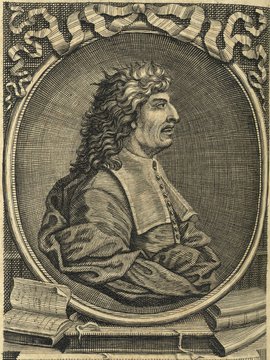 Porträt von Magliabechi, Antonio  (Neuer Bücher-Saal der gelehrten Welt., 1711, 10. Oeffn., ungez. Bl. vor S. 729. [Zuschnitt auf Schmuckrahmen])