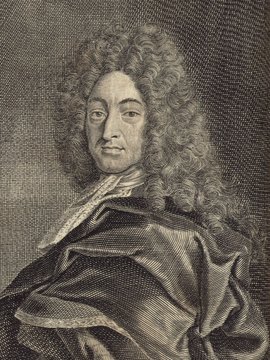 Porträt von Ludolf, Georg Melchior von  (Deutsche Acta Eruditorum., 1722, 78. T., ungez. Bl. vor S. 379. [Zuschnitt auf Schmuckrahmen])