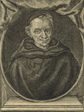 Porträt von Pagi, Antoine  (Neuer Bücher-Saal der gelehrten Welt., 1714, 37. Oeffn., ungez. Bl. am Anf. d. Bandes. [Zuschnitt auf Schmuckrahmen])