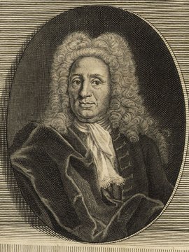 Porträt von Pfeiffer, Christian  (Deutsche Acta Eruditorum., 1732, 169. T., ungez. Bl. am Anf. d. Bandes. [Zuschnitt auf Schmuckrahmen])