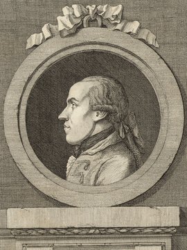 Porträt von Gotter, Friedrich Wilhelm  (Litteratur- u. Theater-Zeitung., 1778, 2. T., ungez. Bl. am Anf. d. 2. Teils. [Zuschnitt auf Schmuckrahmen])