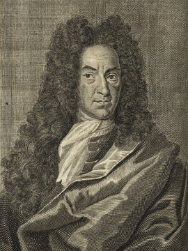 Porträt von Stahl, Georg Ernst  (Deutsche Acta Eruditorum., 1726, 117. T., ungez. Bl. vor S. 589. [Zuschnitt auf Schmuckrahmen])