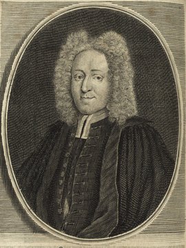 Porträt von Mosheim, Johann Lorenz von  (Deutsche Acta Eruditorum., 1726, 118. T., ungez. Bl. vor S. 665. [Zuschnitt auf Schmuckrahmen])