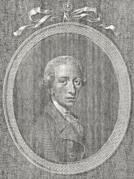 Porträt von Meißner, August Gottlieb  (Litteratur- u. Theater-Zeitung., 1782, 2. T., ungez. Bl. am Anf. d. 2. Teils. [Zuschnitt auf Schmuckrahmen])