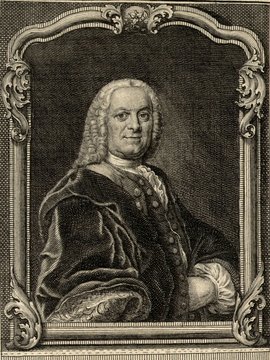 Porträt von Rousset de Missy, Jean  (Zuverläßige Nachrichten von dem gegenwärtigen Zustande der Wissenschaften., 1749, 109. T., ungez. Bl. am Anf. d. Bandes. [Zuschnitt auf Schmuckrahmen])